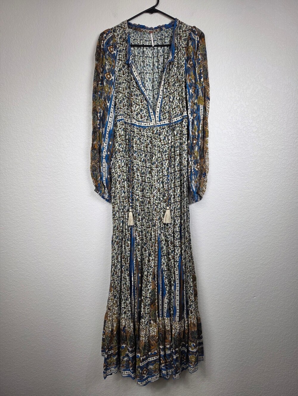 Free People Floral Viscose Maxi Dress Medium